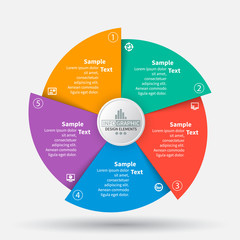 Abstract 3D Paper Infographics. Business template .Vector illustration