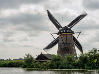 Fototapeta na wymiar Kinderdijk Windmills