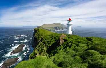 The beautiful and wild Mykines island in Faroe Islands