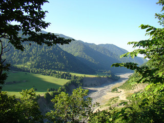 Fototapeta na wymiar mountain river gorge