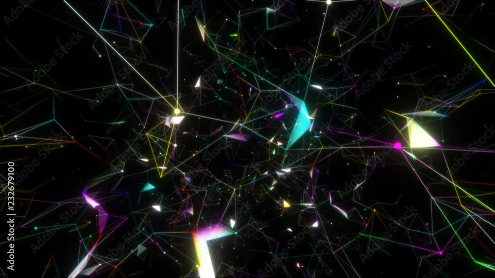 Poster calm neural network operation.abstract digital data nodes and connection paths within any type of ne