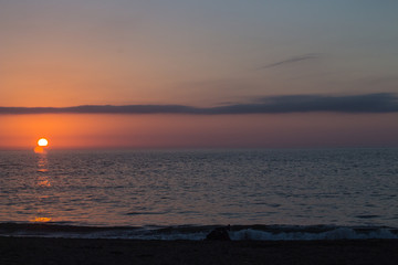 atardecer desde las costas de vi&ntilde;a del mar 