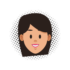 Woman face cartoon