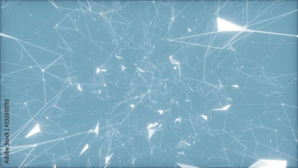 Poster boiling space.abstract digital data nodes and connection paths within any type of network or system 