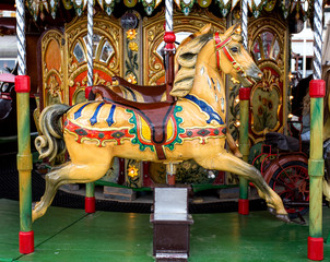 Colorful Horses On Carousel © Kunz Husum