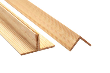 Lumber Wood Boards isolated on white close up