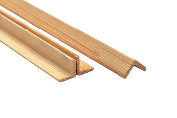 Wood rectangle pieces isolate on white