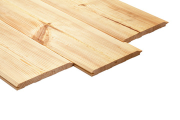 Naklejka na ściany i meble stack wood plank isolated on white background