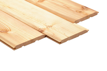 Wooden lining isolated on white
