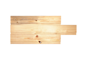 Wooden lining on a white background, isolated.