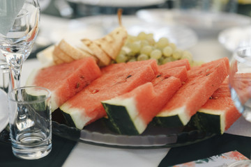 Table setting for an wedding reception