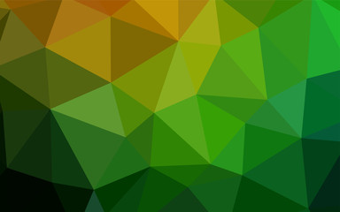 Dark Green, Red vector triangle mosaic template.