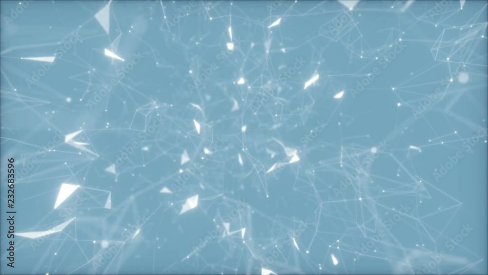 Poster rotation around space joints.abstract digital data nodes and connection paths within any type of net