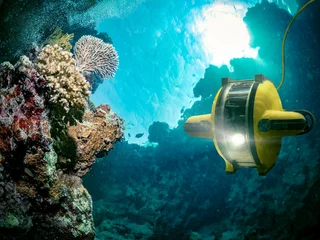 Fotobehang Onderwaterrobot verkent de diepe zee © Sven Bachstroem