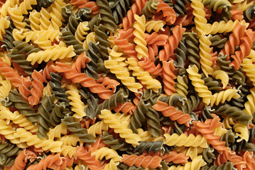 Pasta Spirals, close up