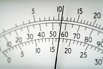 Meter display, close up