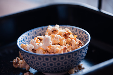 Popcorn blaue Schale 