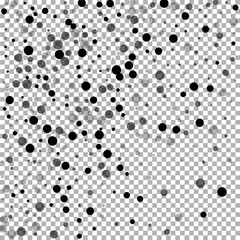 Scattered random black dots. Dark points dispersio