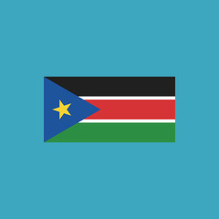South Sudan flag icon in flat design