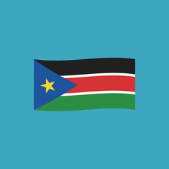 South Sudan flag icon in flat design