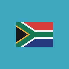 South Africa flag icon in flat design