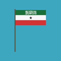 Somaliland flag icon in flat design