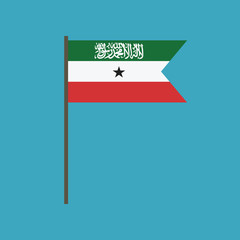 Somaliland flag icon in flat design