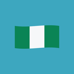 Fototapeta premium Nigeria flag icon in flat design