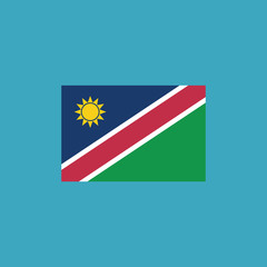 Obraz premium Namibia flag icon in flat design