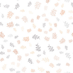 Dark Red vector seamless elegant background with leaves, branches.