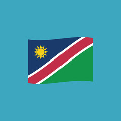 Namibia flag icon in flat design