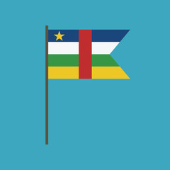 Central African Republic flag icon in flat design