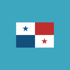 Panama flag icon in flat design