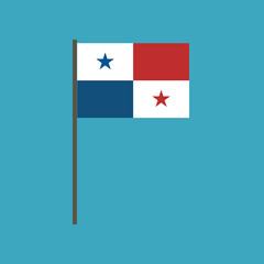 Panama flag icon in flat design