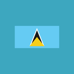 Saint Lucia flag icon in flat design