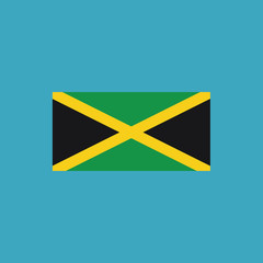 Jamaica flag icon in flat design