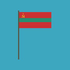 Transnistria flag icon in flat design