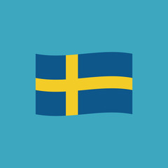 Sweden flag icon in flat design