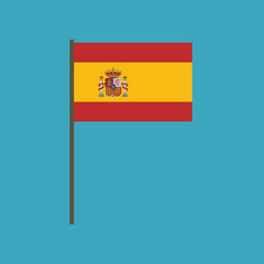 Spain flag icon in flat design