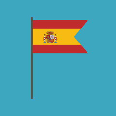 Spain flag icon in flat design