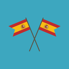 Spain flag icon in flat design