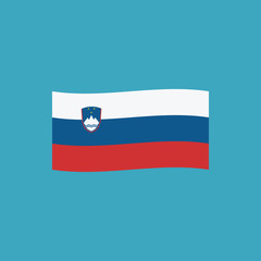 Slovenia flag icon in flat design