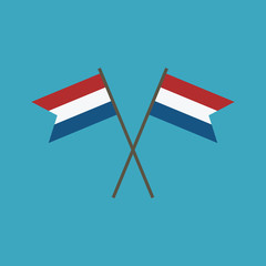 Netherlands flag icon in flat design