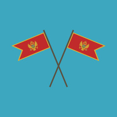 Montenegro flag icon in flat design