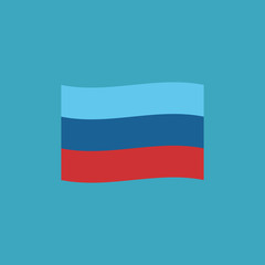 Luhansk People's Republic flag icon in flat design