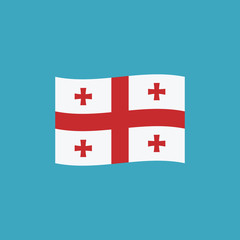 Georgia flag icon in flat design