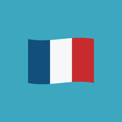 France flag icon in flat design