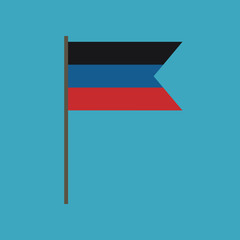Donetsk People's Republic flag icon in flat design