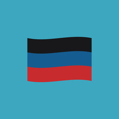 Donetsk People's Republic flag icon in flat design
