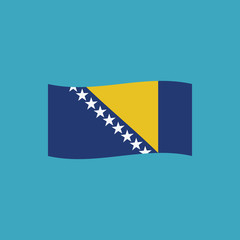 Bosnia and Herzegovina flag icon in flat design